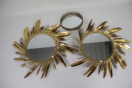 A pair of contemporary mirrors and one other.