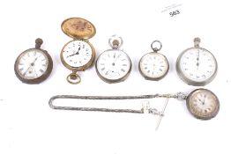 A collection of Victorian and later pocket watches.