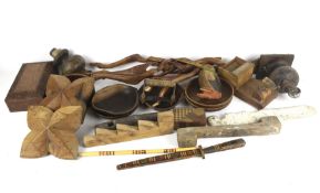 An assortment of tribal collectables.