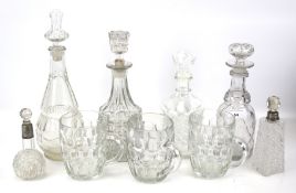 A group of assorted vintage glassware.