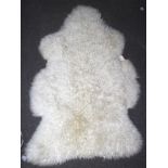 A sheepskin rug.