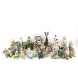 An assortment of 19th century ceramics.