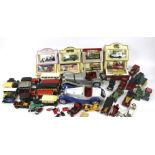 A collection of assorted diecast, model vehicles. Including Matchbox, Corgi and Burago, some boxed.