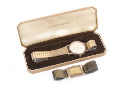 Two gentleman's 9ct gold cased bracelet watches.