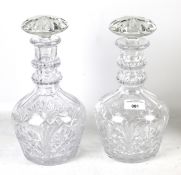 A pair of Georgian style decanters.