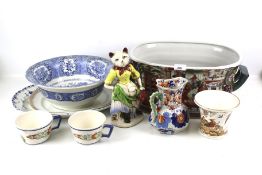 A collection of assorted 19th & 20th century ceramics.