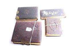 Four Victorian photographs albums with over 200 Cdv and cabinet photos