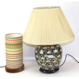 Two various contemporary table lamps.