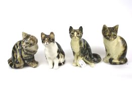 Four Winstanley pottery cats. Max.