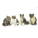 Four Winstanley pottery cats. Max.