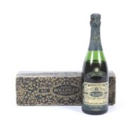 A bottle of Bollinger Tradition champagne 1973.