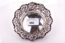A Victorian silver sweet dish.