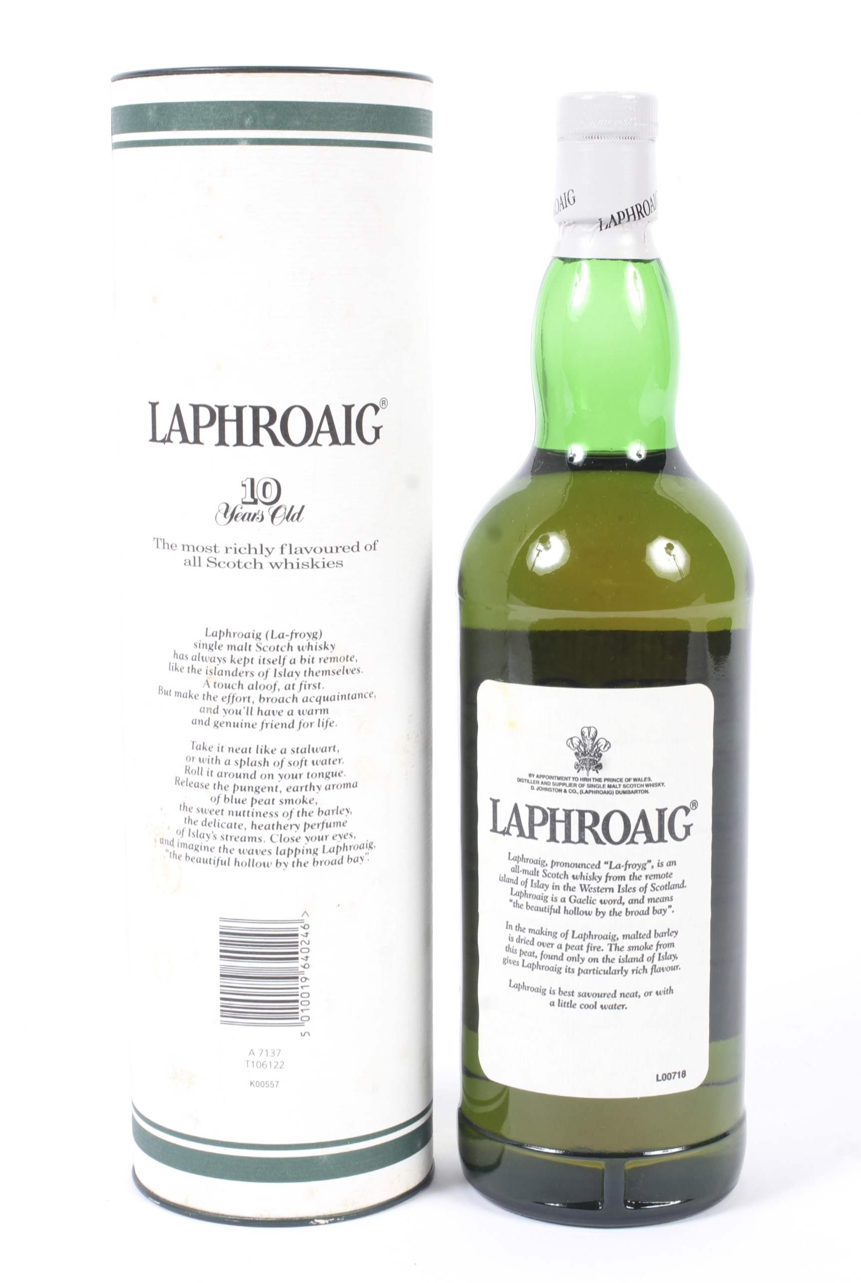 A bottle of Laphroaig 10 years old single malt Scotch whisky. Boxed, 1 litre, 43% vol. - Image 2 of 2