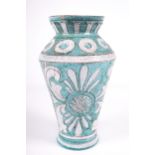 Vintage/ Retro Style : An Italian vase with sgraffito and turquoise and white enamel decoration.