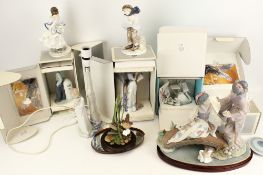 A collection of ceramic figurines.