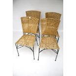 A set of four contemporary chairs.