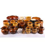 A collection of assorted 20th century glazed pottery.