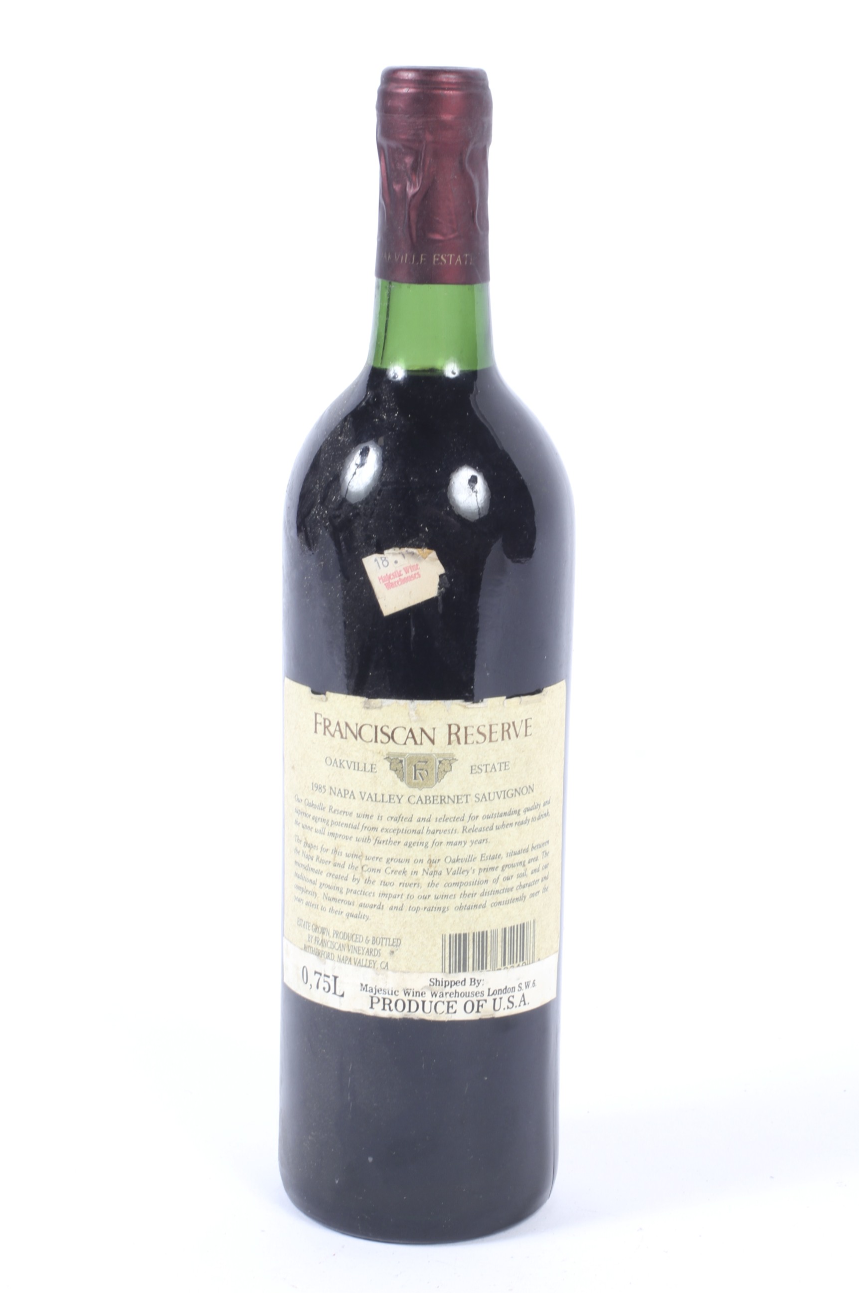A bottle of Franciscan Oakville Estate Sauvignon 1985. 75cl, 13.4% vol. - Image 2 of 2