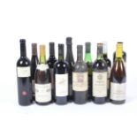 Twelve assorted bottles of wine. Comprising one bottle of Domaine Capion 1996, 75cl, 13.