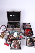 A large collection of assorted costume jewellery.