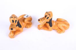 A pair of Wadeheath for Disney 'Pluto' figures.
