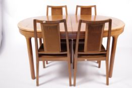 Vintage Retro : A Nathan Furniture teak extending dining table and four chairs.