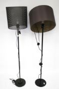 Two contemporary standard lamps.