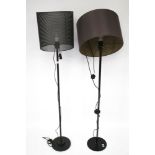 Two contemporary standard lamps.