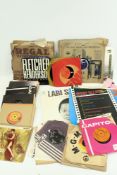 A collection of vintage vinyl records.