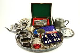 A collection of plated items.