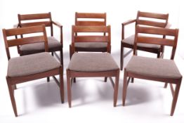 A set of six retro Ercol dining chairs.