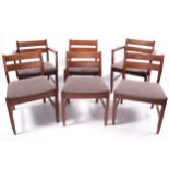 A set of six retro Ercol dining chairs.