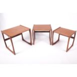 Vintage / Retreo : A teak nest of three occasional tables, Quadrille by G-Plan (red label).