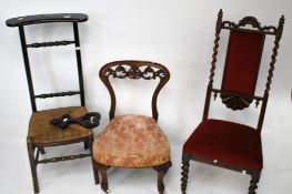 Three late 19th and early 20th century chairs.