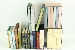 A collection of Folio Society books.