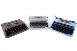 Mid-Century : Three assorted typewriters.