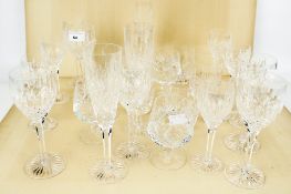 A collection of Stuart crystal glasses.