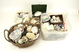 A large group of assorted miniature porcelain collectables.