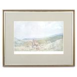 A Lionel Edwards signed print of 'The Devon and Somerset Staghounds at Cloutsham'.