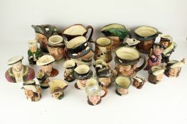 A collection of 20th century and later character jugs.