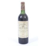 A bottle of Grand Cru Classe Chateau la Lagune Haut Medoc 1987. 75cl, 12.5% vol.