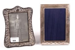 Two vintage hallmarked silver photo frames.
