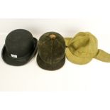 Three vintage hats.