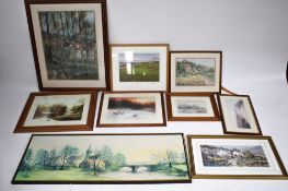 An assortment of contemporary prints. Including a signed Graeme W.