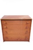 Vintage / Retro : A John and Silvia Reid for Stag mid-century teak chest of 4 graduated long