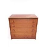 Vintage / Retro : A John and Silvia Reid for Stag mid-century teak chest of 4 graduated long