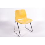 Vintage / Retro : A rare yellow Svate Schoblom for Overman, Sweden, chair.