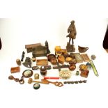 A large quantity of assorted collectable treen items.