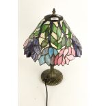 A contemporary Tiffany style lamp.