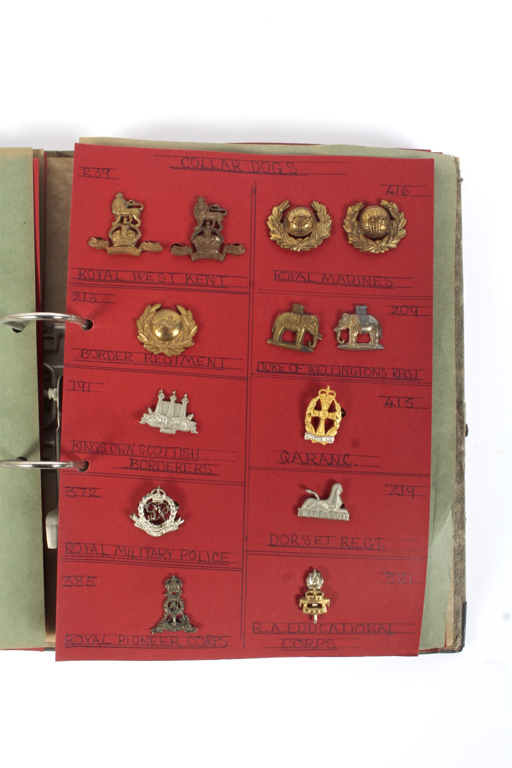 A collection of assorted sixty eight vintage military collar dogs badges. - Image 2 of 5